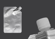 Aluminijumska DoyPack vrećica za tečnost od 500ml sa belim sigurnosnim zatvaračem sa strane – 50 kom Aluminijumska DoyPack vrećica za tečnost od 500ml sa belim sigurnosnim zatvaračem sa strane – 50 kom