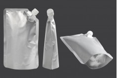 Aluminijumska DoyPack vrećica za tečnost od 500ml sa belim sigurnosnim zatvaračem sa strane – 50 kom