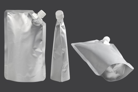 Aluminijumska DoyPack vrećica za tečnost od 500ml sa belim sigurnosnim zatvaračem sa strane – 50 kom-3