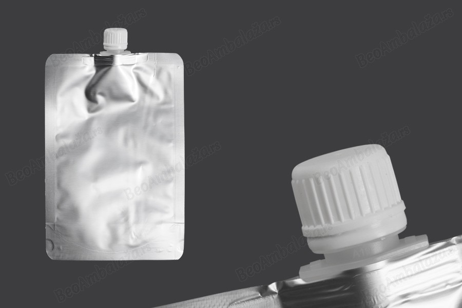 Aluminijumska DoyPack vrećica za tečnost od 500ml sa belim zatvaračem – 50 kom-slika_proizvoda