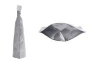 Aluminijumska DoyPack kesica za tečnost od 200ml sa belim plastičnim sigurnosnim zatvaračem – 50 kom Aluminijumska DoyPack kesica za tečnost od 200ml sa belim plastičnim sigurnosnim zatvaračem – 50 kom
