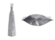 Aluminijumska DoyPack kesica za tečnost od 300ml sa belim plastičnim zatvaračem – 50 kom Aluminijumska DoyPack kesica za tečnost od 300ml sa belim plastičnim zatvaračem – 50 kom