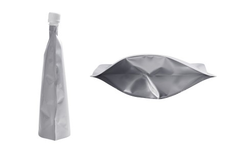 Aluminijumska DoyPack kesica za tečnost od 300ml sa belim plastičnim zatvaračem – 50 kom-3