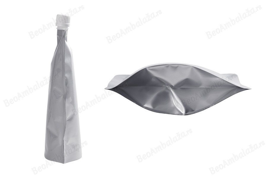 Aluminijumska DoyPack kesica za tečnost od 300ml sa belim plastičnim zatvaračem – 50 kom-grupa_slika