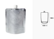 Aluminijumska DoyPack kesica za tečnost od 300ml sa belim plastičnim zatvaračem – 50 kom Aluminijumska DoyPack kesica za tečnost od 300ml sa belim plastičnim zatvaračem – 50 kom