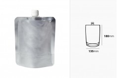 Aluminijumska DoyPack kesica za tečnost od 300ml sa belim plastičnim zatvaračem – 50 kom