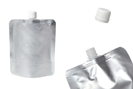 Aluminijumska DoyPack kesica za tečnost od 300ml sa belim plastičnim zatvaračem – 50 kom-1