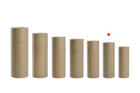 Cilindrična braon kartonska kutijica 40x116mm za bočice (bela iznutra) - 12 kom-7