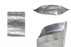 Aluminijumske DoyPack kesice sa zip zatvaranjem, ovalnim dnom i sa mogućnošću termo lepljenja 120x40x170mm - 100kom