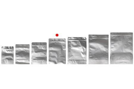 Aluminijumske DoyPack kesice sa zip zatvaranjem, ovalnim dnom i sa mogućnošću termo lepljenja 160x40x240mm - 100kom-grupa_slika