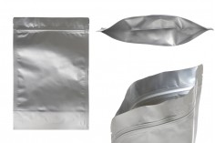 Aluminijumske DoyPack kesice sa zip zatvaranjem, ovalnim dnom i sa mogućnošću termo lepljenja 210x50x310mm - 100kom