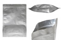 Aluminijumske DoyPack kesice sa zip zatvaranjem, ovalnim dnom i sa mogućnošću termo lepljenja 250x50x350mm - 100kom