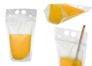 Providna DoyPack kesica sa zip zatvaranjem od 350ml, sa otvorima za prste i rupicama za slamčicu – 50 kom Providna DoyPack kesica sa zip zatvaranjem od 350ml, sa otvorima za prste i rupicama za slamčicu – 50 kom