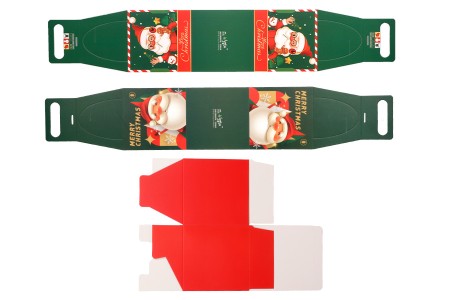 Božićna kutijica - paketić sa drškom i mašnom 100x100x100 mm - 25 kom-grupa_slika