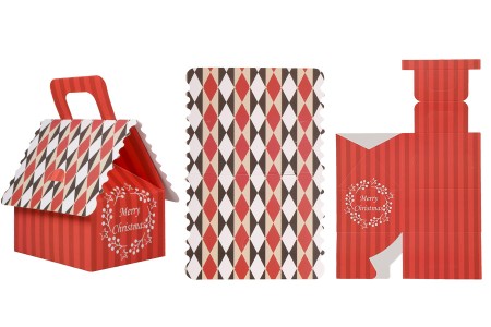 Božićna poklon kutijica sa drškom 120x100x140 mm raznih boja - 25 kom-grupa_slika