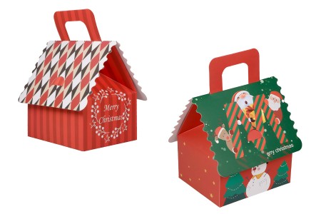 Božićna poklon kutijica sa drškom 120x100x140 mm raznih boja - 25 kom-slika_proizvoda