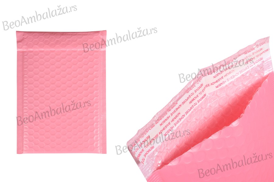 Roze mat koverta sa pucketavom folijom 15x21cm - 10 kom