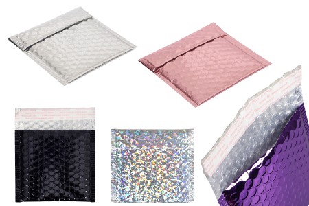 Koverte sa pucketavom folijom 13x13cm, sjajne i u više boja - 10 kom-slika_proizvoda