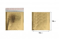 Zlatna koverta sa pucketavom folijom 16x18cm - 10 kom