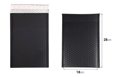 Crna mat koverta sa pucketavom folijom 18x28cm - 10 kom-dimenzije_slike