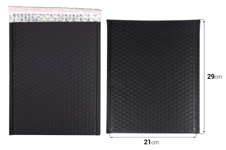Crna mat koverta sa pucketavom folijom 21x29cm - 10 kom-dimenzije_slike