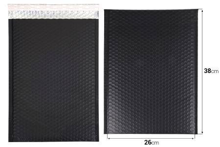 Crna mat koverta sa pucketavom folijom 26x38cm - 10 kom-dimenzije_slike