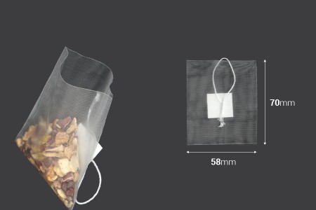 Kesice za čaj 58x70 mm sa karticom bez štampe - pakovanje 100 kom-dimenzije_slike