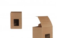 Kartonska kutija 45x45x65mm sa prozorom, u dezenu drveta, za teglice za kreme od 30mL i 40mL - 50 kom