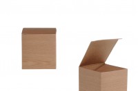 Kartonska kutija 58x58x62mm u dezenu drveta, za teglice za kreme od 30mL ili 50mL - 50 kom