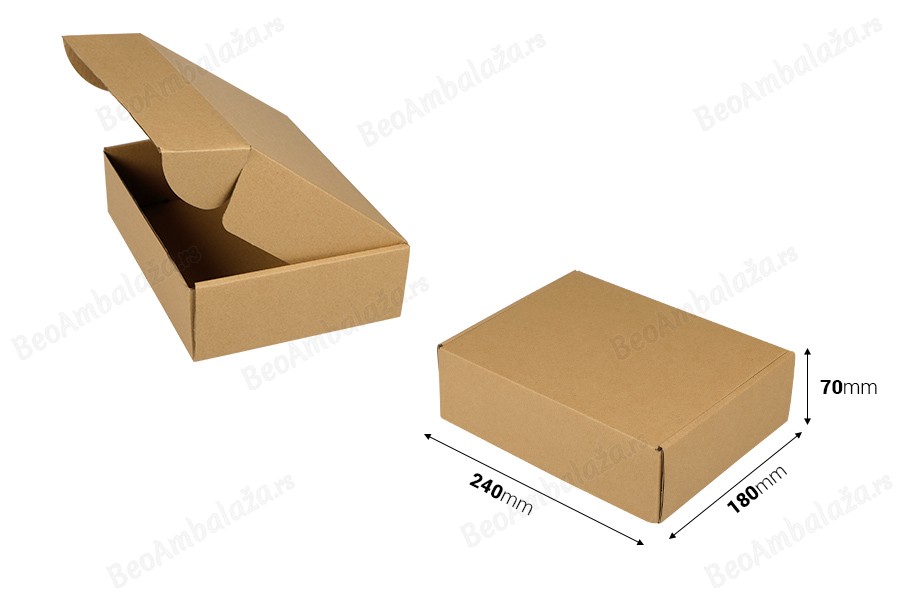 Kutija za pakovanje 240x180x70mm od kraft papira bez prozora – 20 kom-dimenzije_slike