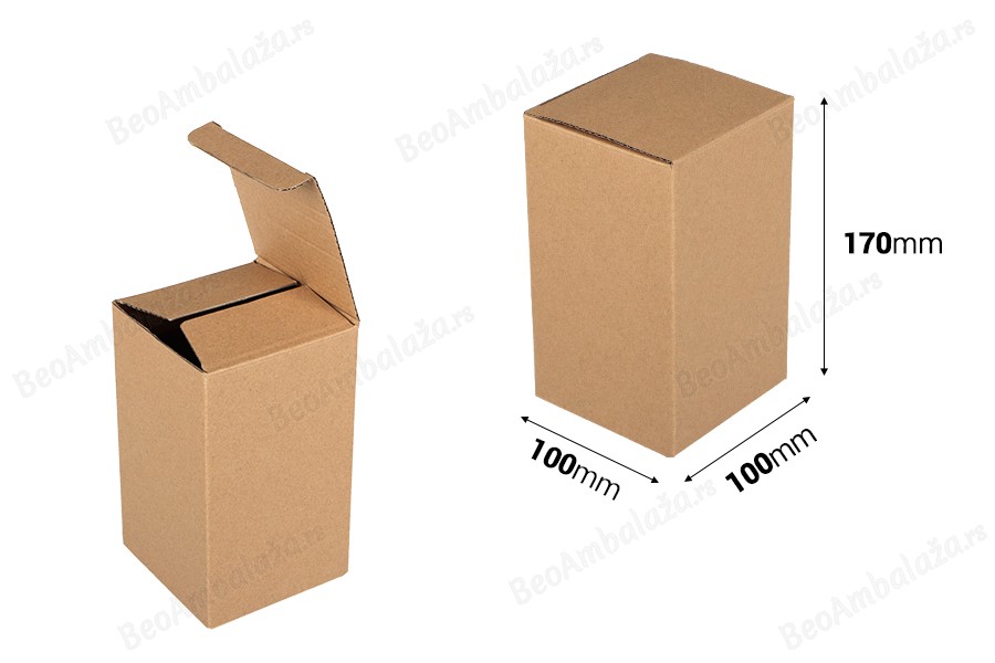Kutija od kraft papira 100x100x170mm - 20 kom-dimenzije_slike