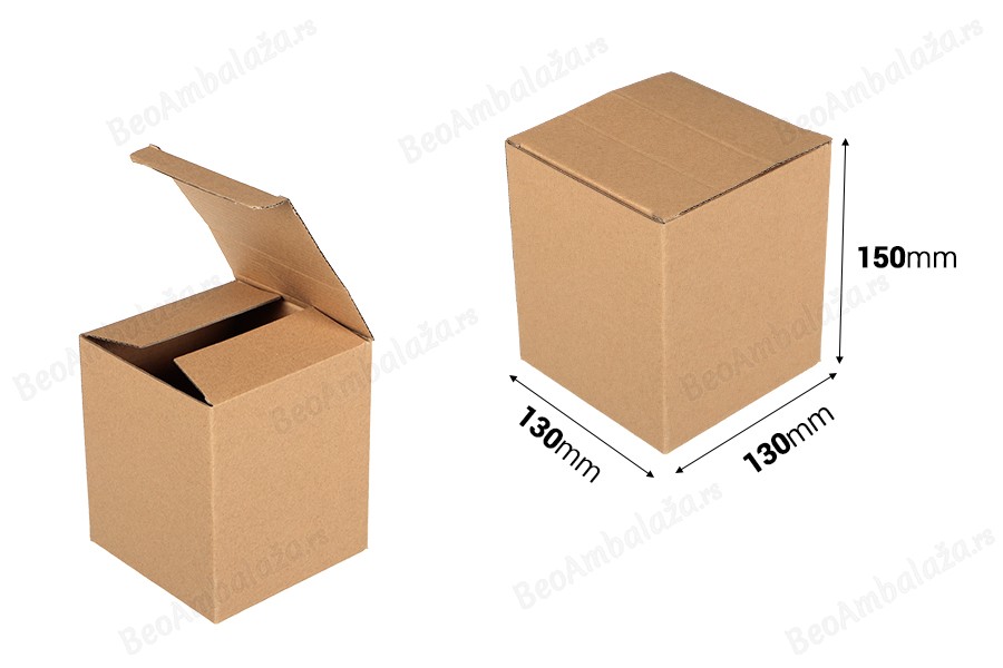 Kutija od kraft papira 130x130x150mm - 20 kom-dimenzije_slike