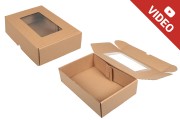 Kutija od kraft papira 300x200x80 mm sa prozorom - 20 kom 