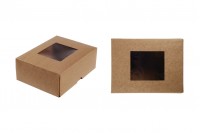 Кутија за складиштење од папира Крафт са прозором 170к130к60 мм-20 комада