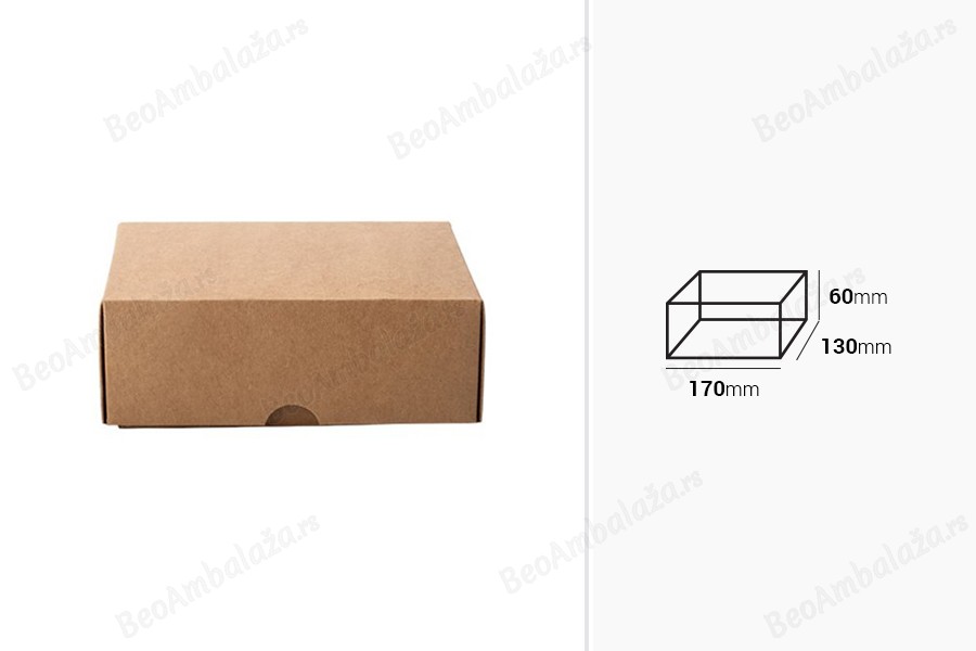 Kutija od kraft papira 170x130x60mm - 20 kom-dimenzije_slike
