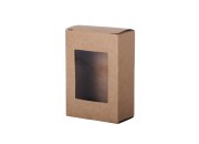 Kartonska kraft kutija za sapun 80x55x30mm, sa prozorom - 50 kom