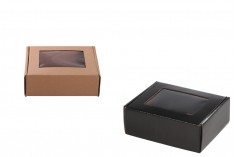Kartonska kraft kutija sa prozorom 170x130x60mm - 25 kom