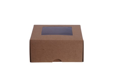 Kutija 130x120x60 mm od kraft papira sa prozorom- 20kom-1