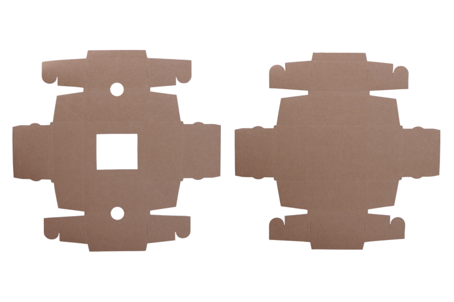 Kutija 130x120x60 mm od kraft papira sa prozorom- 20kom Kutija 130x120x60 mm od kraft papira sa prozorom- 20kom