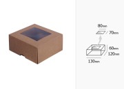 Kutija 130x120x60 mm od kraft papira sa prozorom- 20kom Kutija 130x120x60 mm od kraft papira sa prozorom- 20kom