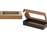 Kutija od kraft papira 280x130x50mm sa prozorom - 20 kom Kutija od kraft papira 280x130x50mm sa prozorom - 20 kom