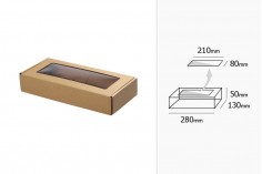 Kutija od kraft papira 280x130x50mm sa prozorom- 20 komada