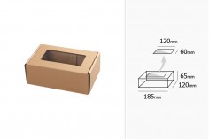 Kutija 185x120x65 mm od kraft papira sa prozorom - 20kom
