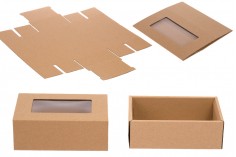 Kutija na izvlačenje od natron papira sa prozorom 185x120x65mm- 20kom
