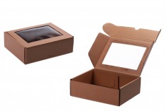 Kraft kutija za pakovanje sa prozorom 230x180x70 mm - 20kom