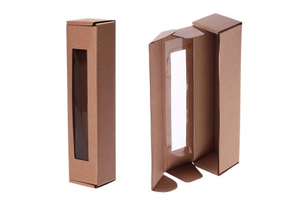 Kutija od kraft papira 55x55x250mm sa prozorom - 20 kom-1