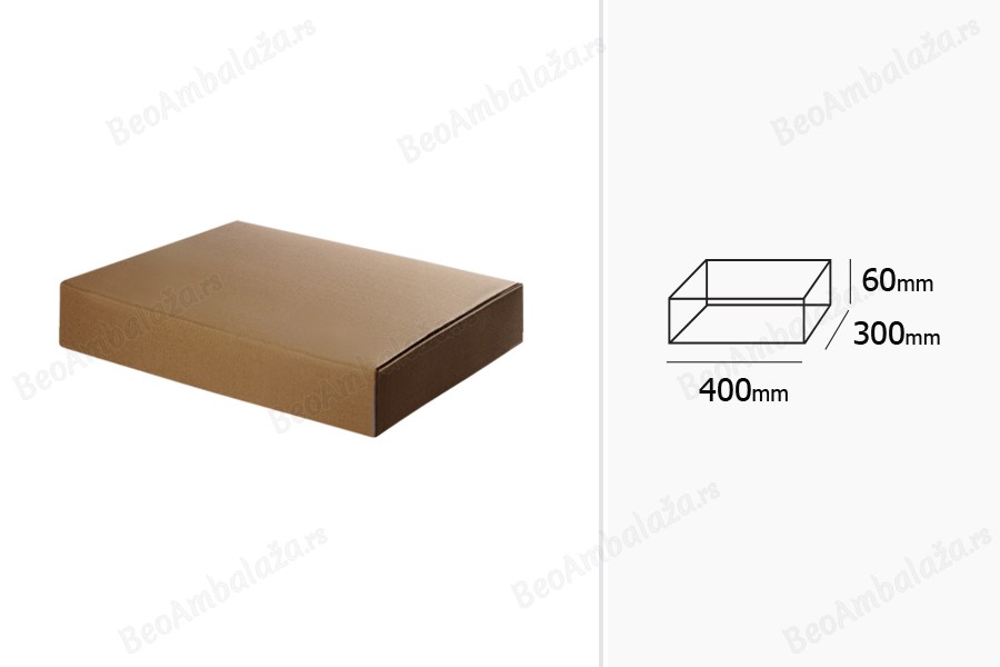 Kutija od kraft papira 400x300x60mm - 20 kom-dimenzije_slike
