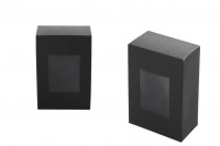 Crna kartonska kutija 55x30x80mm sa prozorom - 50 kom