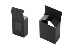 Crna kartonska kutija 55x30x80mm sa prozorom - 50 komada