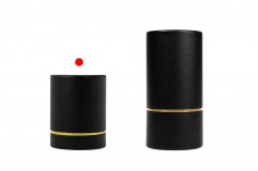 Cilindrična crno-zlatna kutija 100x75 mm za bočice 